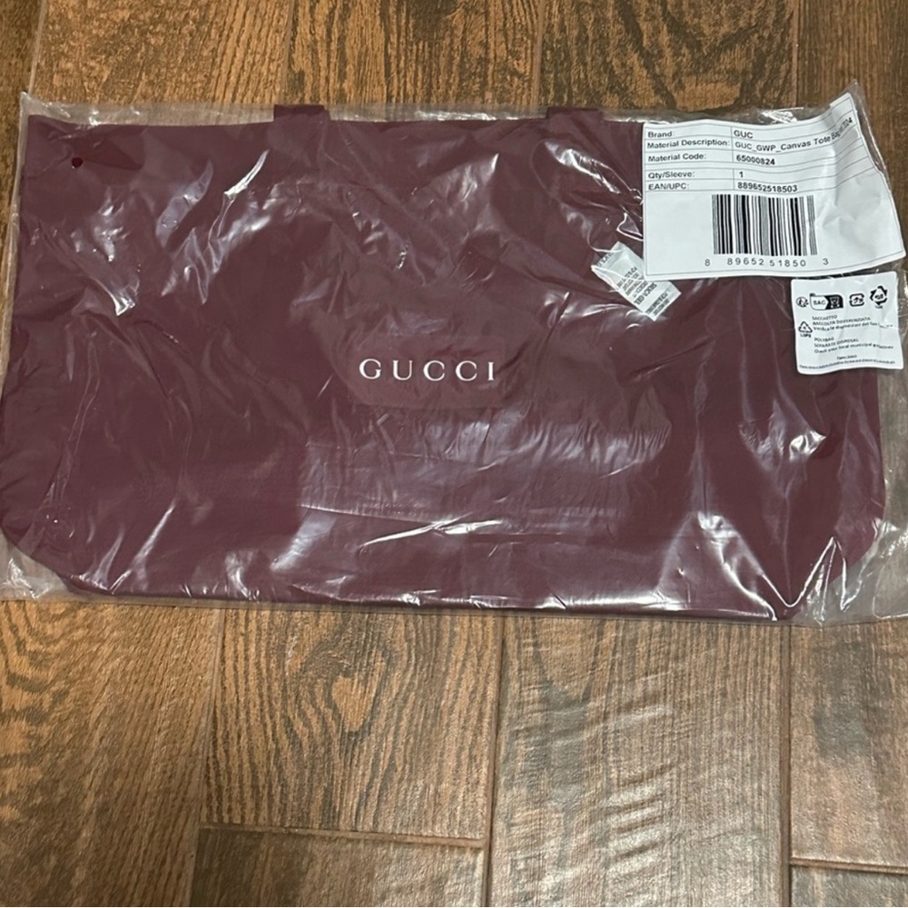 Gucci burgundy tote bag